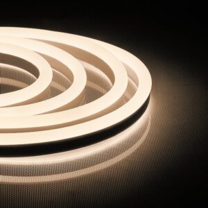 Гибкий неон 15x25мм, 220V, 144led/m, SMD2835, IP67, Тёплый белый 3000К, LS721, Feron