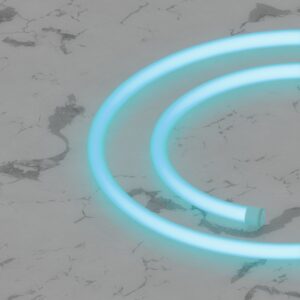 Гибкий неон круглый D14мм, 220V, 120led/m, SMD2835, IP65, Голубой, LP