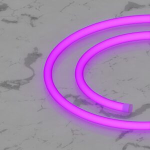 Гибкий неон круглый D14мм, 220V, 120led/m, SMD2835, IP65, Фиолетовый, LP