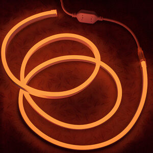 Гибкий неон 8x16мм, 220V, 120led/m, SMD2835, IP67, Золотистый, LP