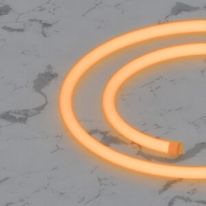 Гибкий неон круглый D14мм, 220V, 120led/m, SMD2835, IP65, Оранжевый, LP