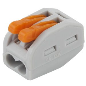 Строительно-монтажная клемма 222-412, 2х0.08-2.5/4мм², Серый, ЭРА