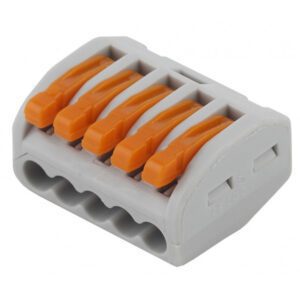 Строительно-монтажная клемма 222-415, 5х0.08-2.5/4мм², Серый, ЭРА