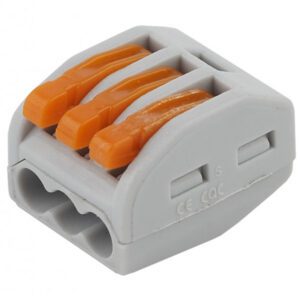 Строительно-монтажная клемма 222-413, 3х0.08-2.5/4мм², Серый, ЭРА