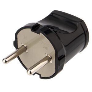 Вилка прямая без з/к, 6А, Черный, REXANT