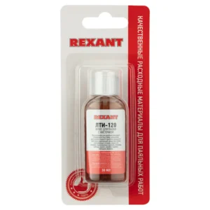 Флюс для пайки, ЛТИ-120, 30мл, с кисточкой, REXANT