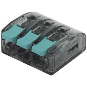 Универсально-компактная клемма 221-413, 3х0.5/0.8-4/2.25мм², Прозрачный, ЭРА