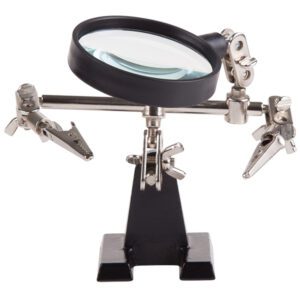 Держатель «Третья рука», 2 зажима, лупа D60мм (2.5х), REXANT