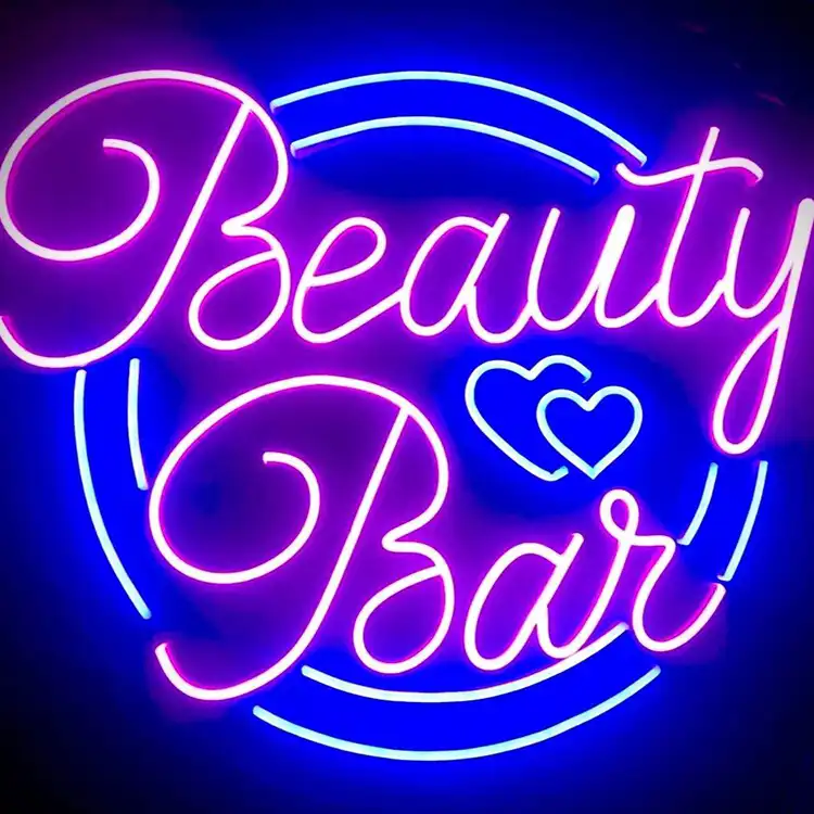 Неоновая вывеска надпись на стену