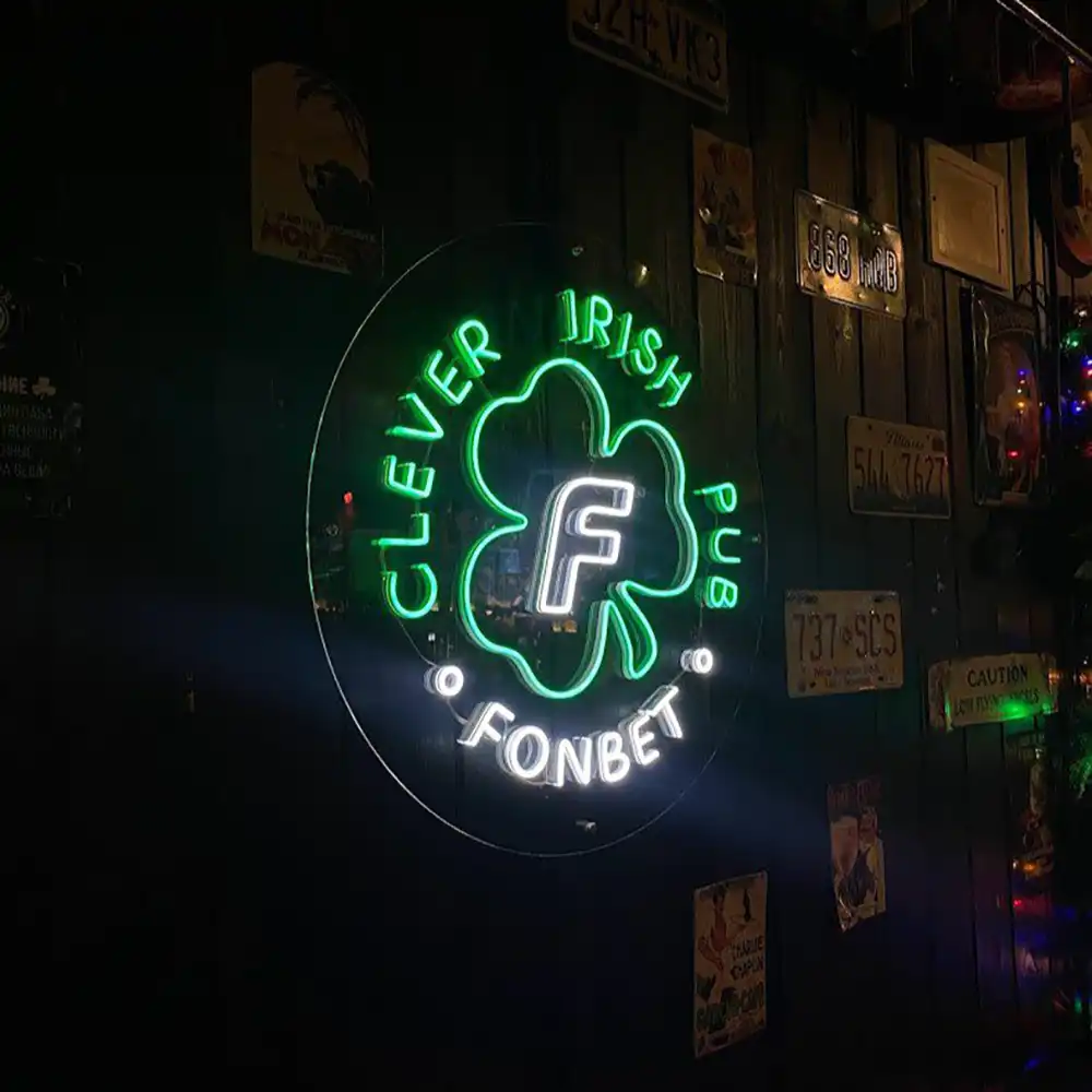 Неоновая вывеска для бара