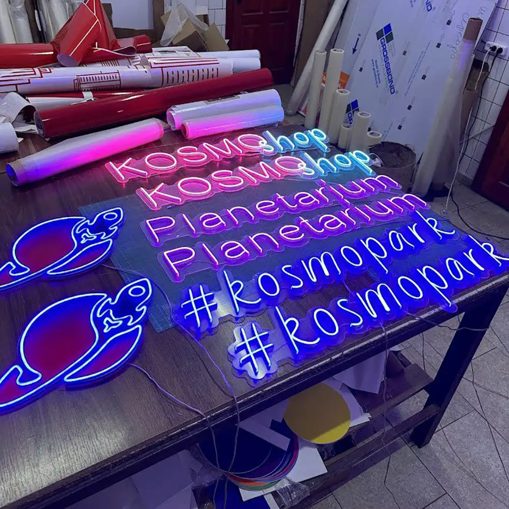 Неоновая вывеска на стену