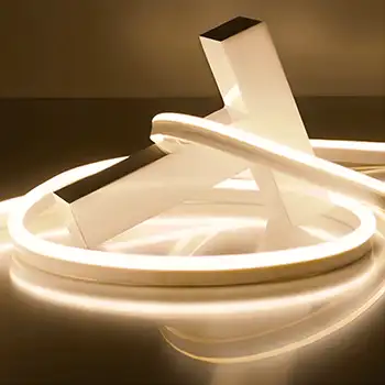 Тёплый белый неон