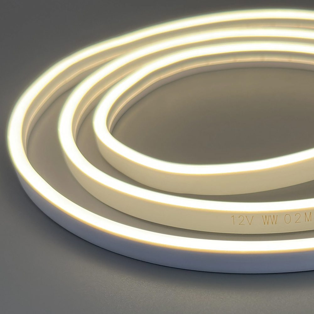 Гибкий неон 6x12мм, 12V, 120led/m, SMD2835, IP65, Резка 10мм, Дневной белый 4000К, LP