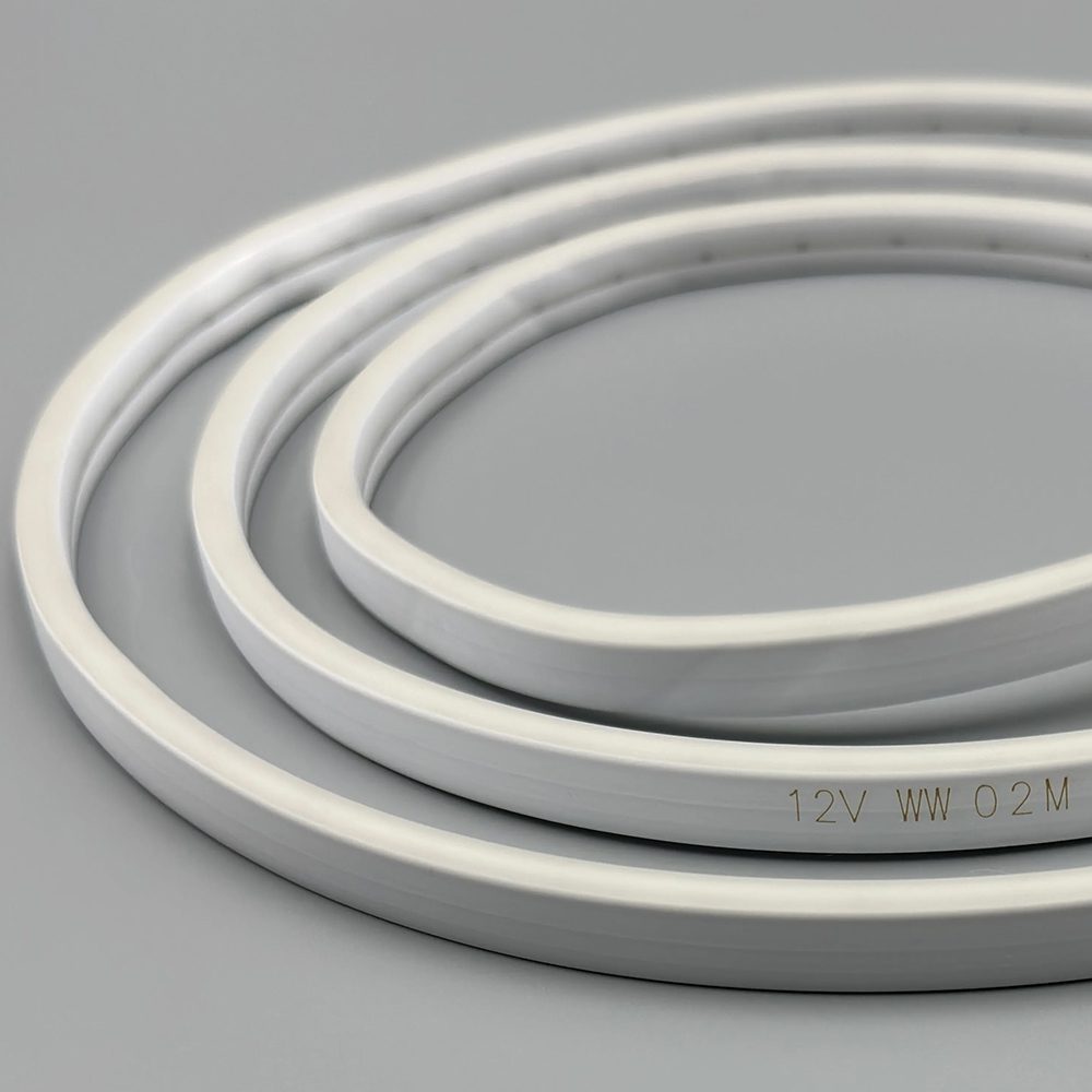 Гибкий неон 6x12мм, 12V, 120led/m, SMD2835, IP65, Резка 10мм, Дневной белый 4000К, LP
