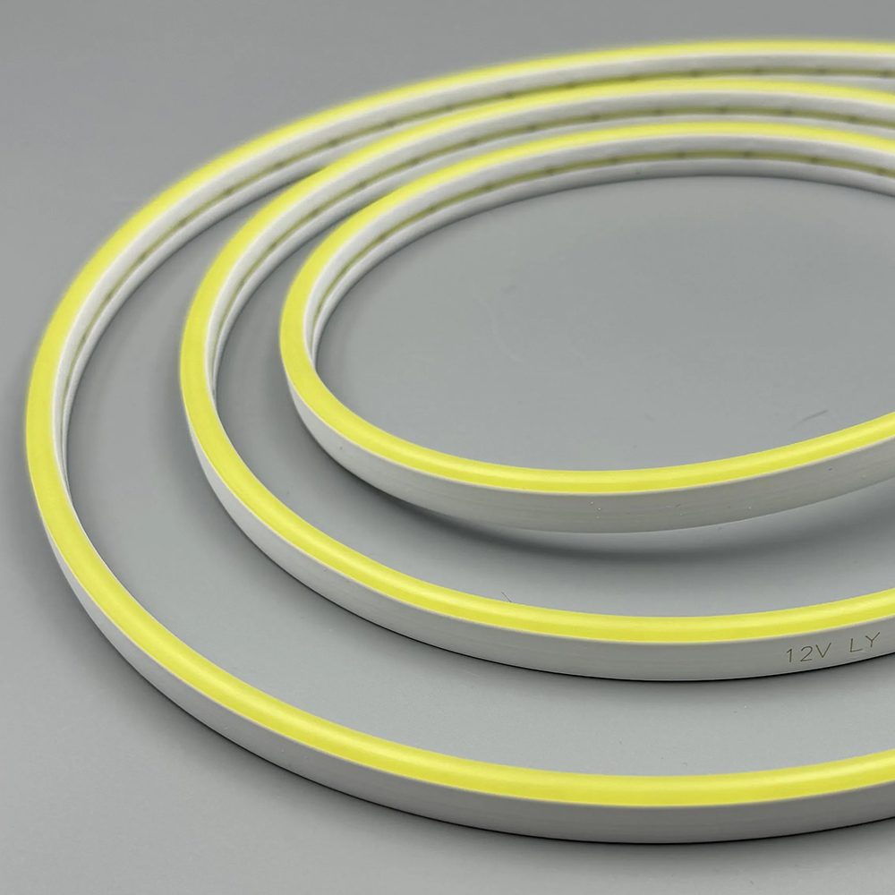 Гибкий неон 6x12мм, 12V, 120led/m, SMD2835, IP65, Резка 10мм, Жёлтый, LP
