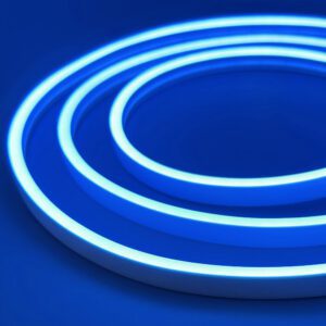 Гибкий неон 6x12мм, 12V, 120led/m, SMD2835, IP65, Резка 10мм, Голубой, LP
