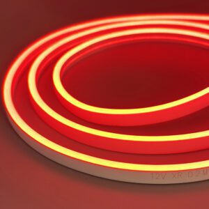 Гибкий неон 6x12мм, 12V, 120led/m, SMD2835, IP65, Резка 10мм, Красный, LP