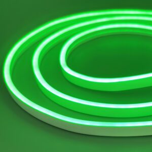 Гибкий неон 6x12мм, 12V, 120led/m, SMD2835, IP65, Резка 10мм, Зелёный, LP