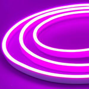 Гибкий неон 6x12мм, 12V, 120led/m, SMD2835, IP65, Резка 10мм, Фиолетовый, LP