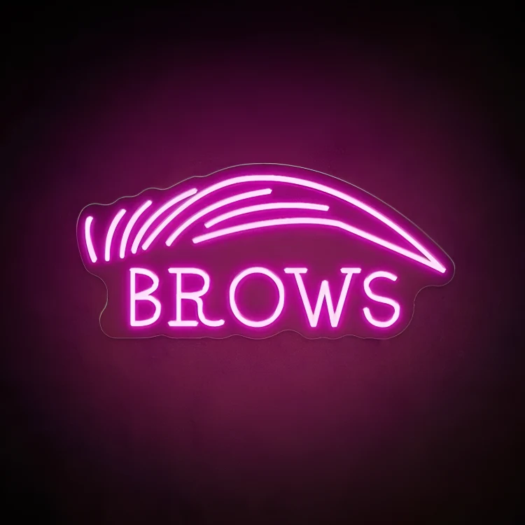 Неоновая вывеска брови