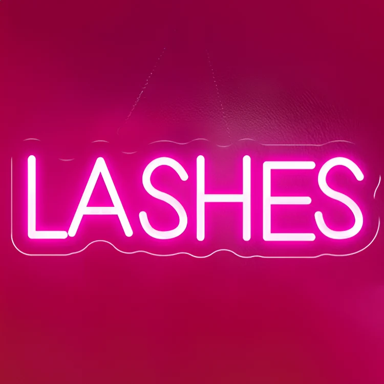 Неоновая вывеска ресницы