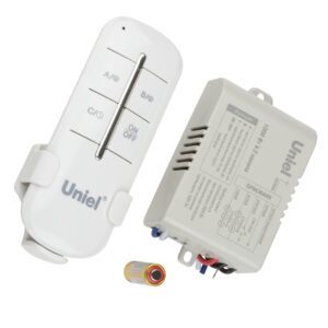 Выключатель дистанционный UCH-P005-G2 (230V, 2000W, 2 зоны, 433MHz, ПДУ), Uniel