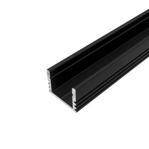Накладной алюминиевый профиль для светодиодной ленты LP-LP-1216-2 Чёрный ANOD
