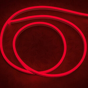 Гибкий неон 6x12мм, 24V, 120led/m, SMD2835, IP65, Резка 100мм, Красный, LP