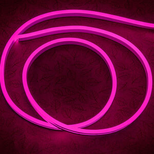 Гибкий неон 6x12мм, 24V, 120led/m, SMD2835, IP65, Резка 100мм, Розовый, LP