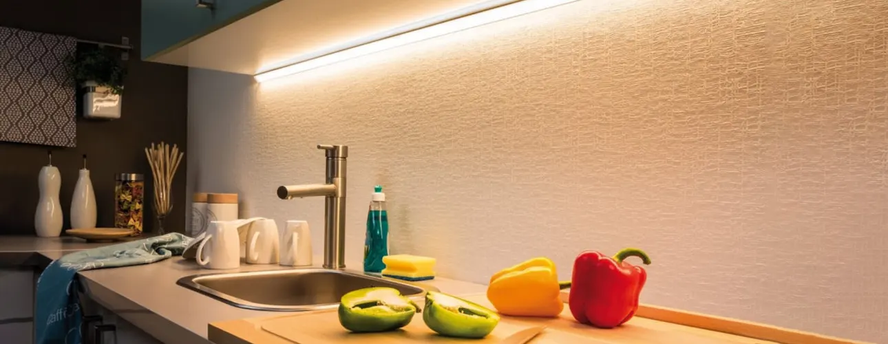 подсветка светодиодной лентой на кухне