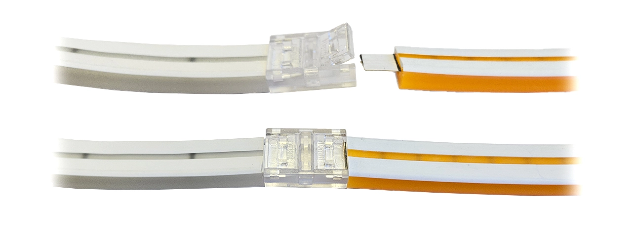 объединение двух отрезков неона